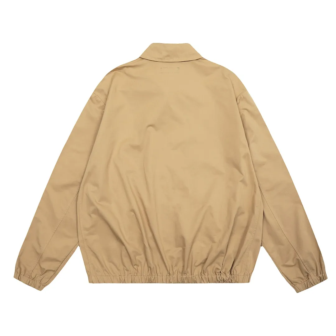 P290 quality" Style number: 8098# [Ralph Lauren retro couple style old cadre zipper jacket] ✅Ralph Lauren Ralph Lauren simple basic unisex retro jacket ✅Pure cotton washed fabric fabric texture version YYDS~ ✅Fashionable casual business work style veteran Harrington classic basic jacket ✅Simple upper body easy to wear ootd must-have versatile style Size: S-XL Color: Khaki Navy blue